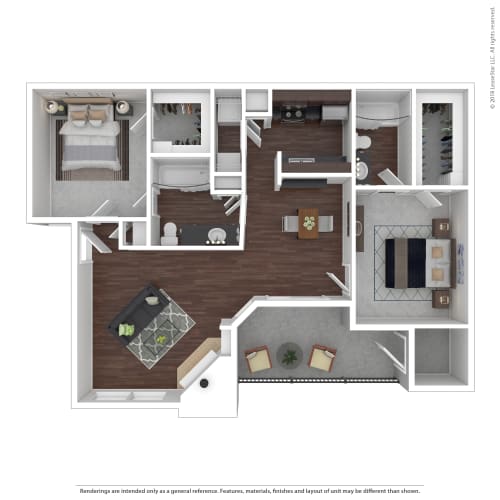 Floor Plan  B3 Floor Plan at Infinity on the Mark, Dallas, TX, 75243